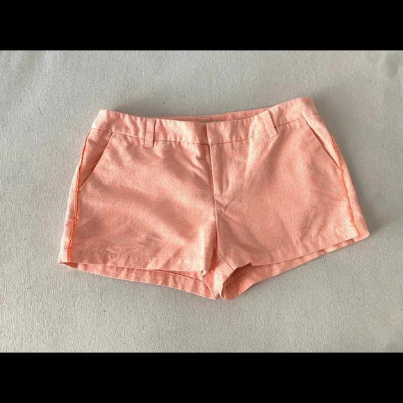 Merona Neon Coral Orange Side Stripe  Chino Shorts size 8 - Picture 2 of 6